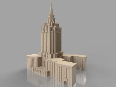 Hotel Leningradskaya Moscow 3D model