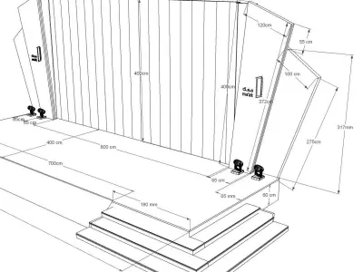 stage modern design  3D model