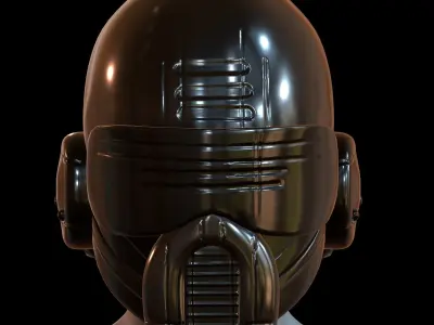 Gas mask helmet 3d model scifi Low-poly  Low-poly 3D model 337