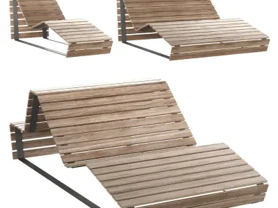 Park benches 3D model