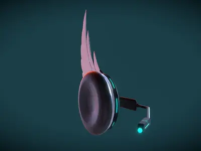 Wing Headphone Low-poly 3D model
