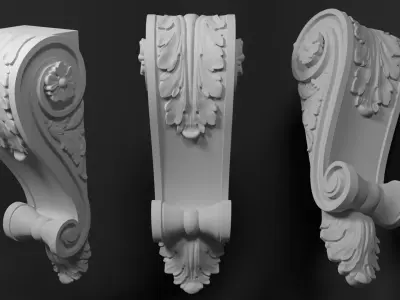 Classical  Corbel 3D model