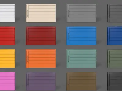 PBR Industrial Gates 3D Model Pack