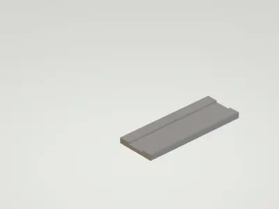 Road with Crossing Low-poly 3D model