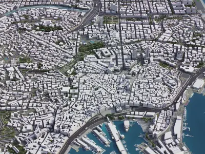 Genoa - Genova Low-poly 3D model