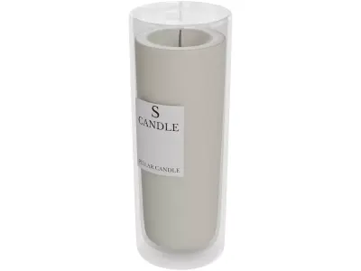 Candles and candleholders Pillar Candle 3D model