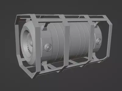 Sci-fi Generator Low-poly 3D model