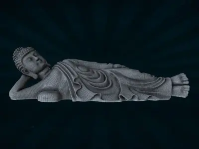 STUE-002 Reclining Buddha 3D model