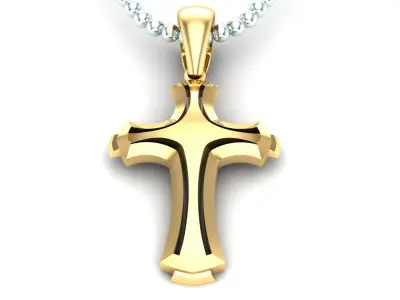 Light Gold Cross New Design  CP 45 3D print model