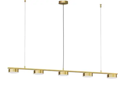 Five Headlights Linear Chandelier 3D model