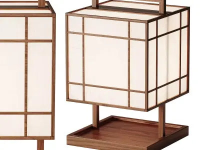 Japanese style floor lamp 02 3D model