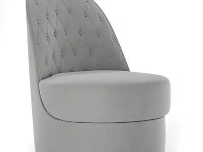 Chair with carriage coupler with low-poly vertion 3D model