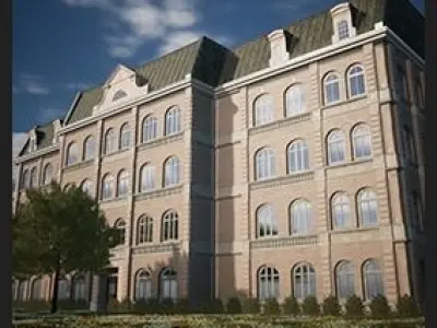 Building Facade 21 Assets Low-poly 3D model