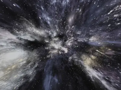 HDRI Panoramic Sky - 360 starfield - 02 Amazing cosmo Low-poly 3D model