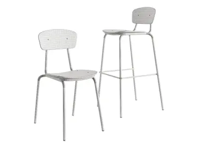 Simple Chair and Bar Stool by Mara 3D model