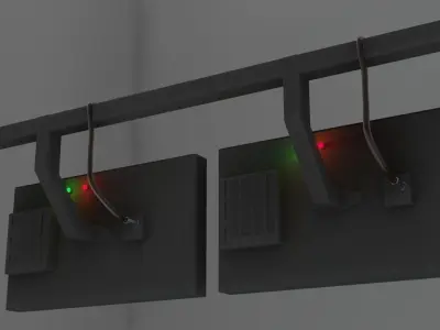 Sci fi Monitors 3D model 3D model