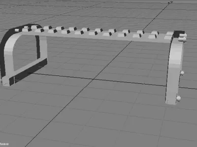 Exercise Storage Dumbbell Rack 3D model