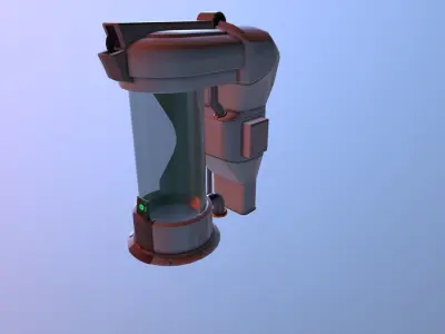 Sci-fi Medical Chamber Low-poly 3D model