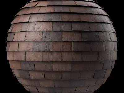 Roof Tile Materials 39- Wood Roofing By 3 color Pbr 4k Texture