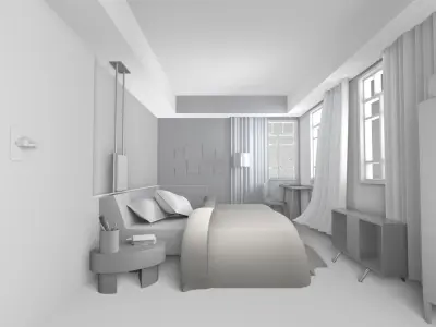 Random room lighting trial 3D model
