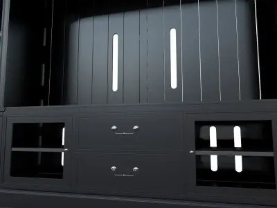 Hooker furniture entertainment center 3D model 3D model