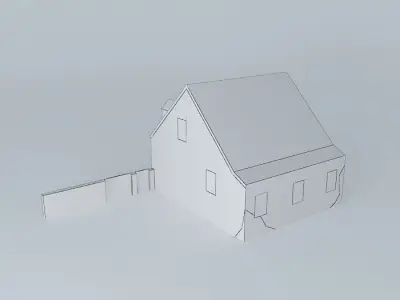 Small House 19th century Low-poly 3D model