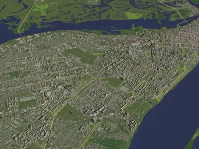 Samara Russia - city and urban 3D model