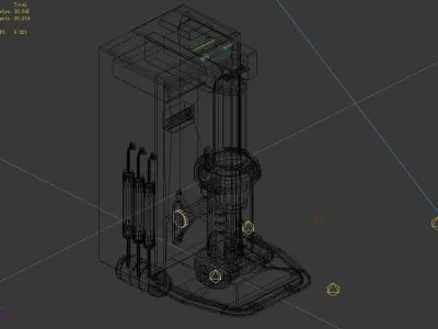 Sci Fi Building-Connection Wall 04 3D model