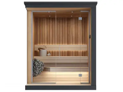 Sauna with electric heater Wi-Fi 3D model
