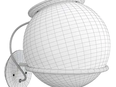 The Globe Wall Light Low-poly 3D model