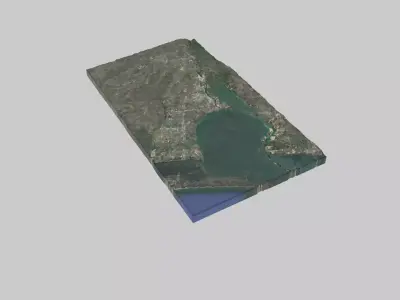 Corpus Christi City Low-poly 3D model