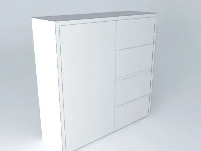 Shelf Cabinet DOORS HREGO 12 12 BRW Milano Oak 3D model