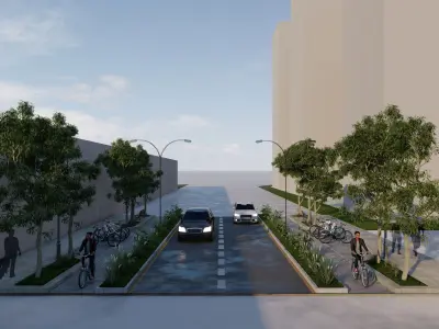 Street Road Section 3D model