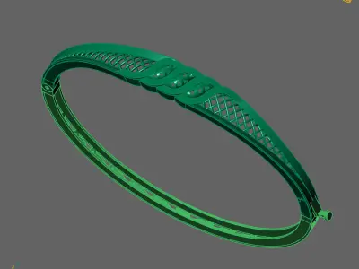 Womens Bracelets Bangles 3DM STL OBJ With Details  3D print model