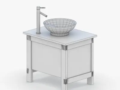 1578 - Sink Low-poly 3D model