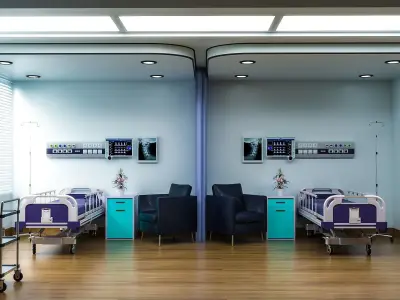 MEDICAL SPACES-HOSPITAL ROOM  3D model