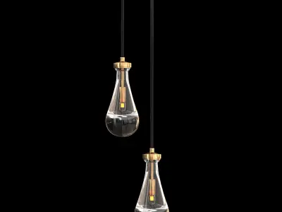 RAIN-ROUND-CHANDELIER-36 edison pendant light 3D model