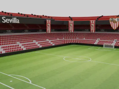 Sevilla Football Stadium Low-poly 3D model