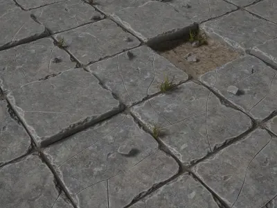 Stone Floor Free low-poly 3D model