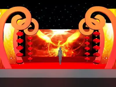 Stage party concert fashion catwalk T station  115 3D model