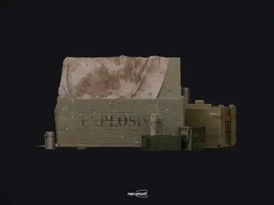 Industrial and Military Crates 3D Model Realistic Pack Low-poly 3D model