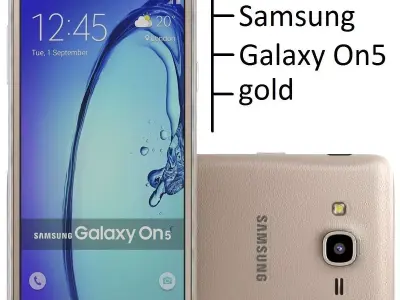 Samsung Galaxy on5 Gold 3D model