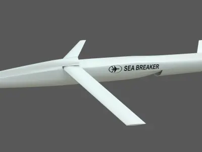 Sea Breaker - Long Range Guided Missile 3D model