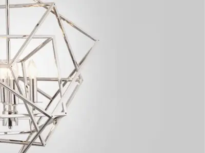 Ellenboro Light Candle Style Geometric Chandelier - 3 Colour 3D model