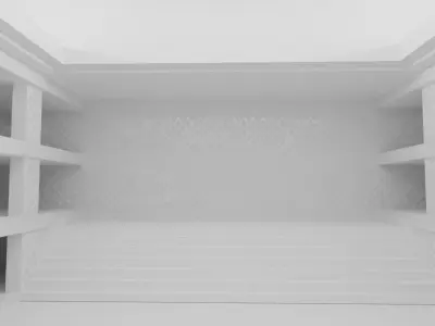 Concept space interior empty room 2 Low-poly 3D model