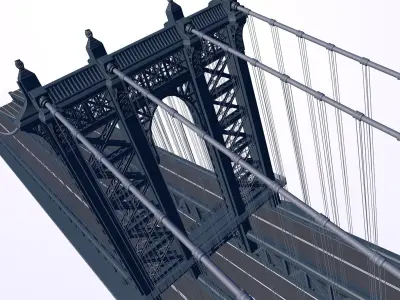 Manhattan Bridge 3D model