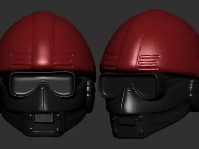 helmet high poly sculpt 3d printable 3D model 3D model 6