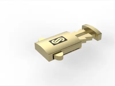 Monaco box claps lock for 10MM cuban chain LIGHT WEIGHT  3D print model