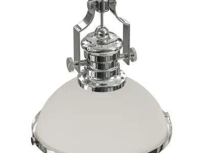 Chadwick light pendant in chrome with glass 3D model