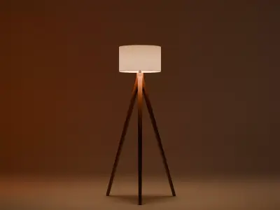 Modern Tripod Floor Lamp Free 3D model